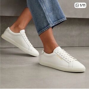 Saint Laurent Paris Andy low optic Leather Sneakers 7